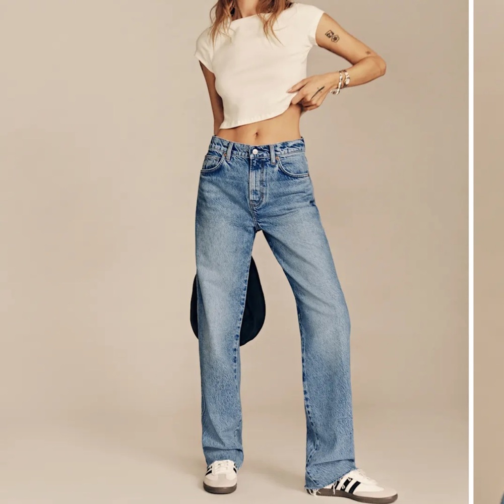 Reformation Val 90s Mid Rise Straight Jeans